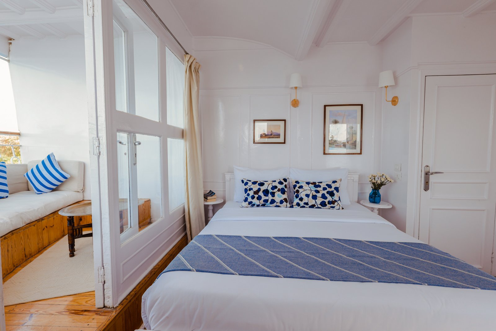Private terrace on Fleur dahabiya suite